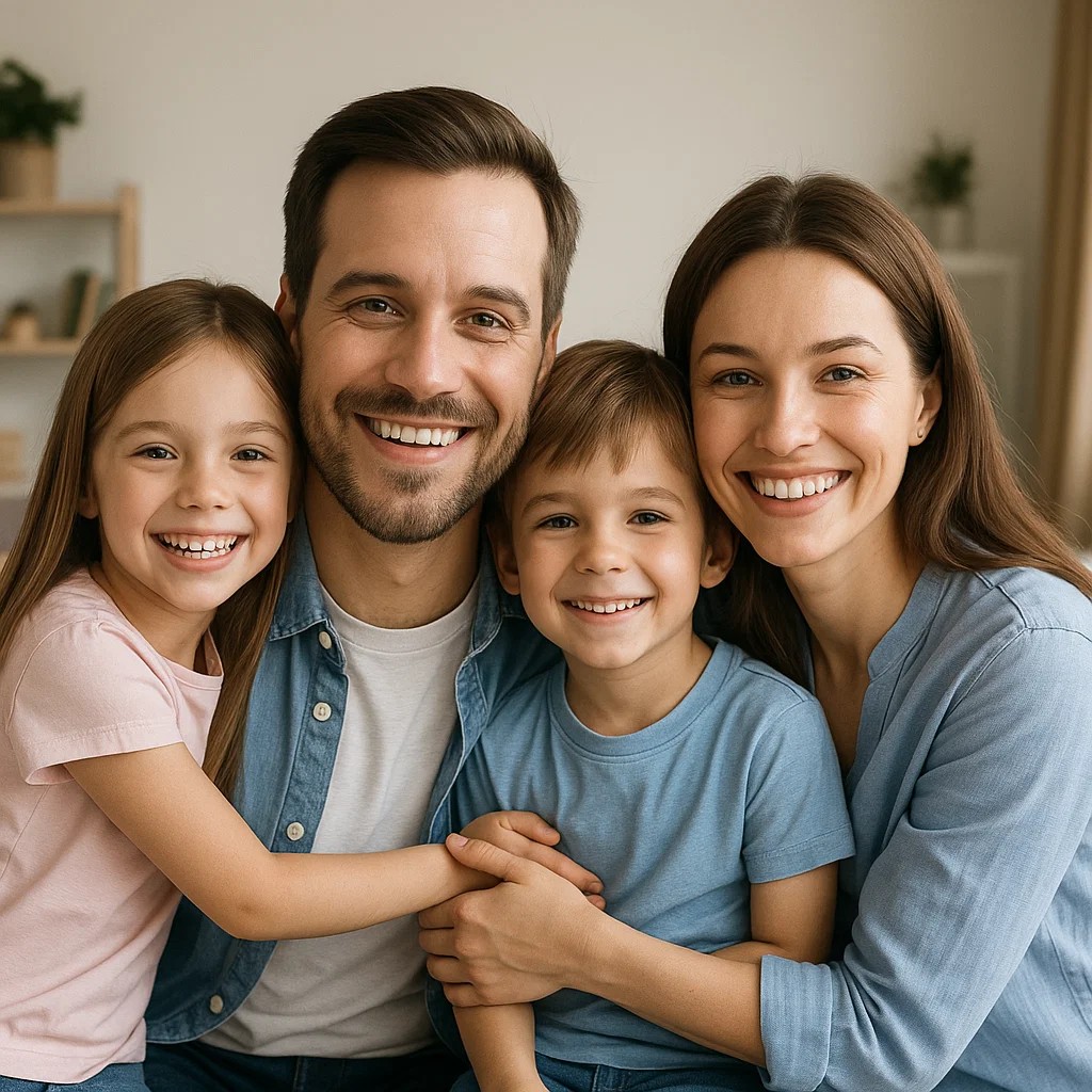 Foto einer Familie